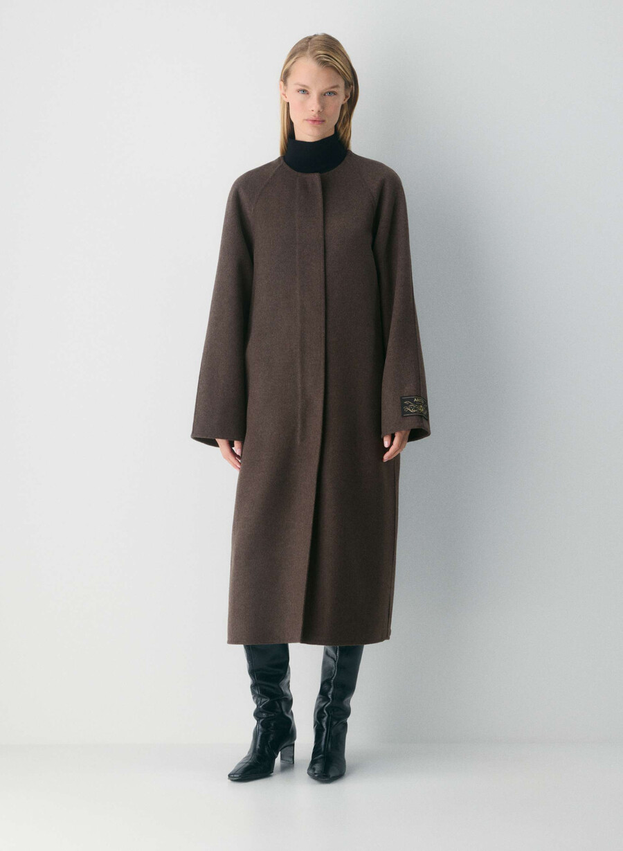 cappotto double-face the embrace - luxe rewool soot