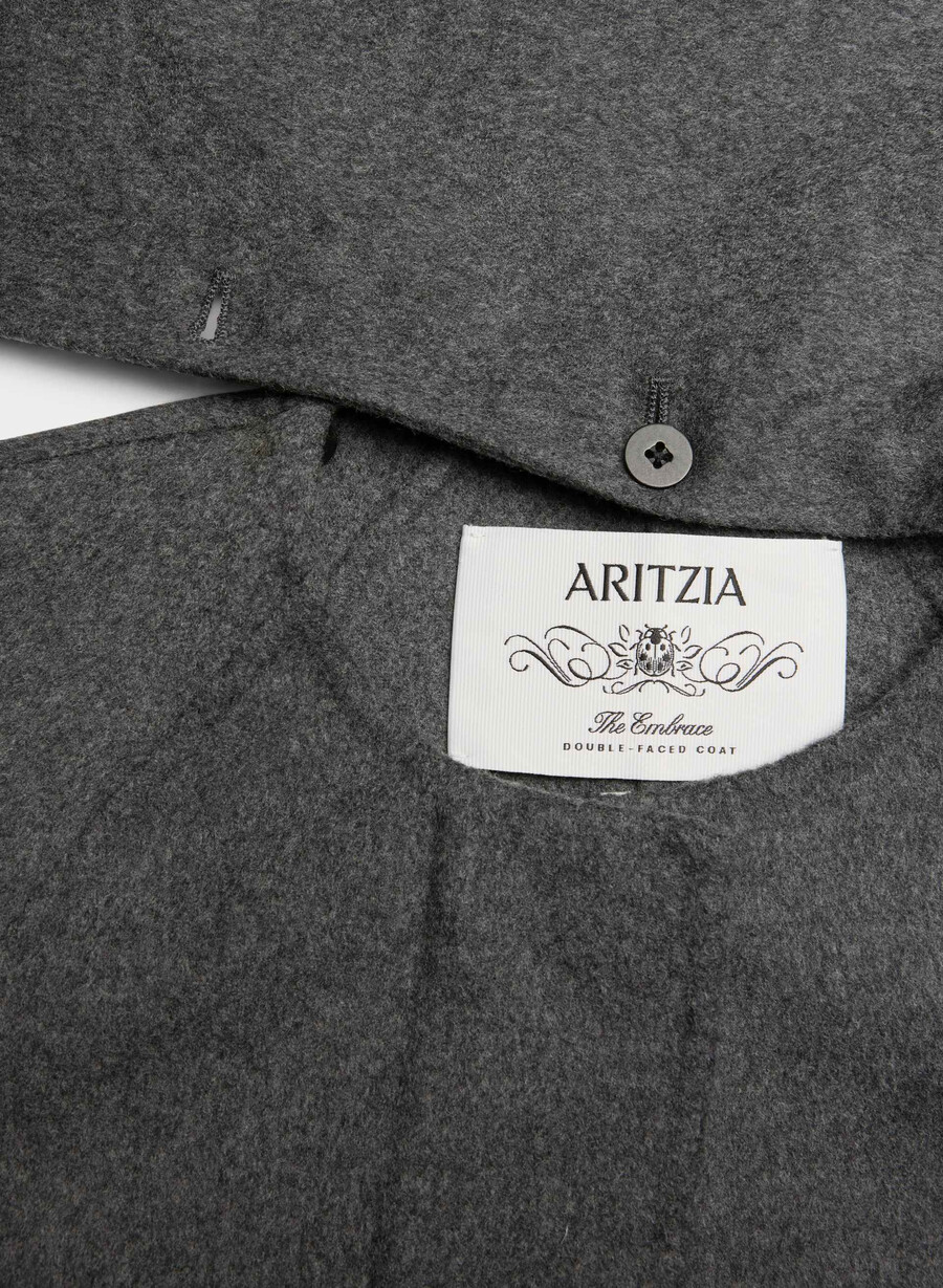 cappotto double-face the embrace - luxe rewool heather charcoal