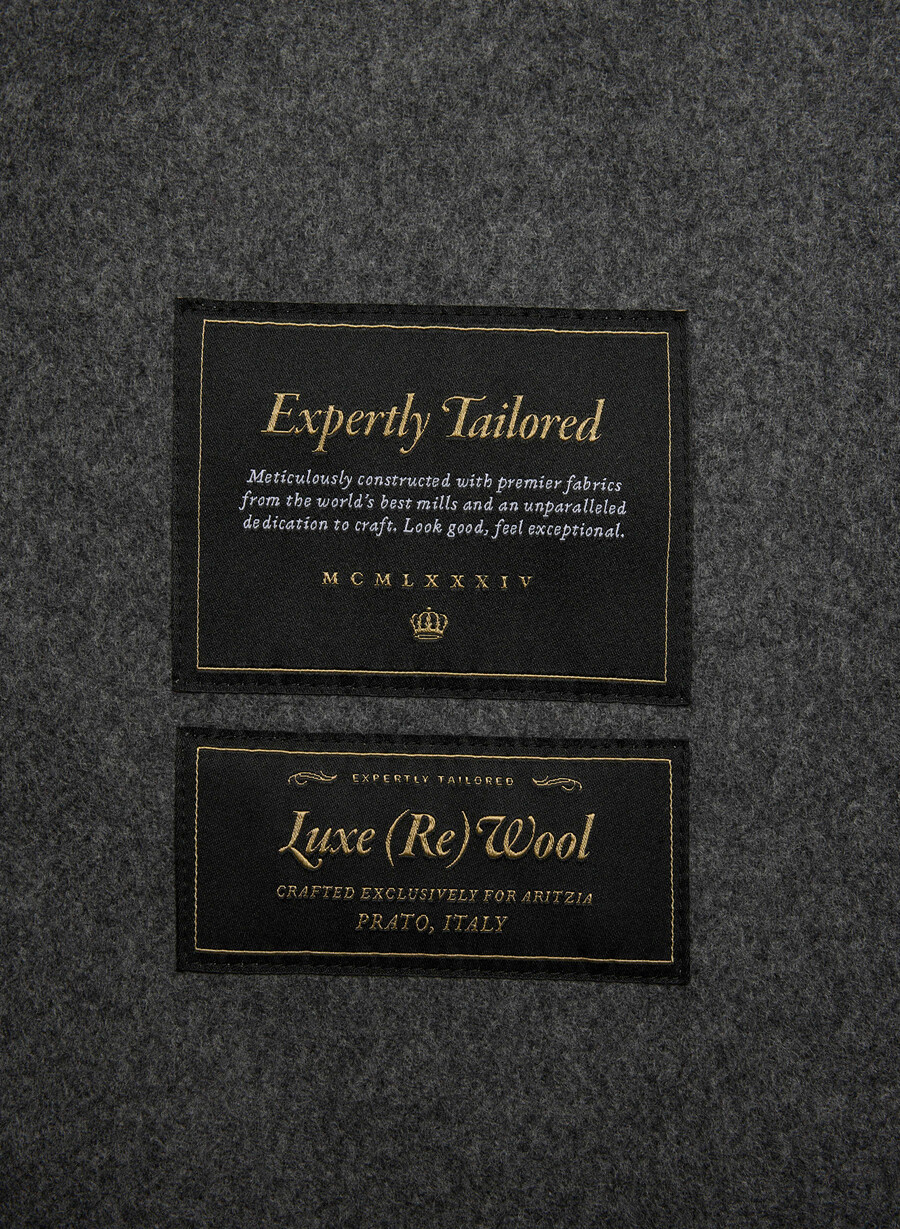 cappotto double-face the embrace - luxe rewool heather charcoal
