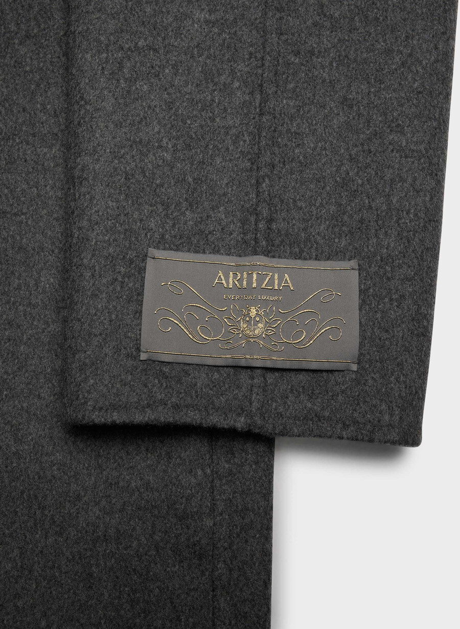 cappotto double-face the embrace - luxe rewool heather charcoal