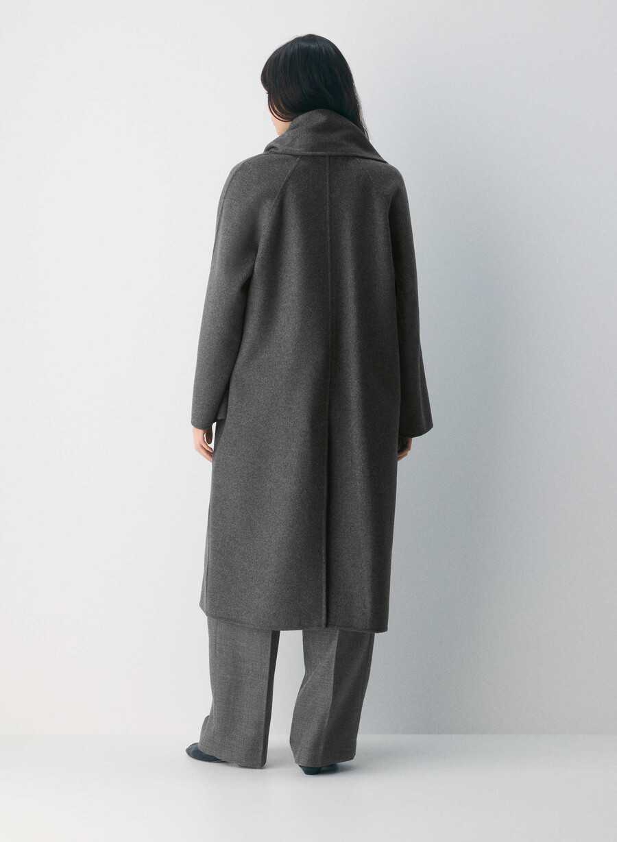 cappotto double-face the embrace - luxe rewool heather charcoal
