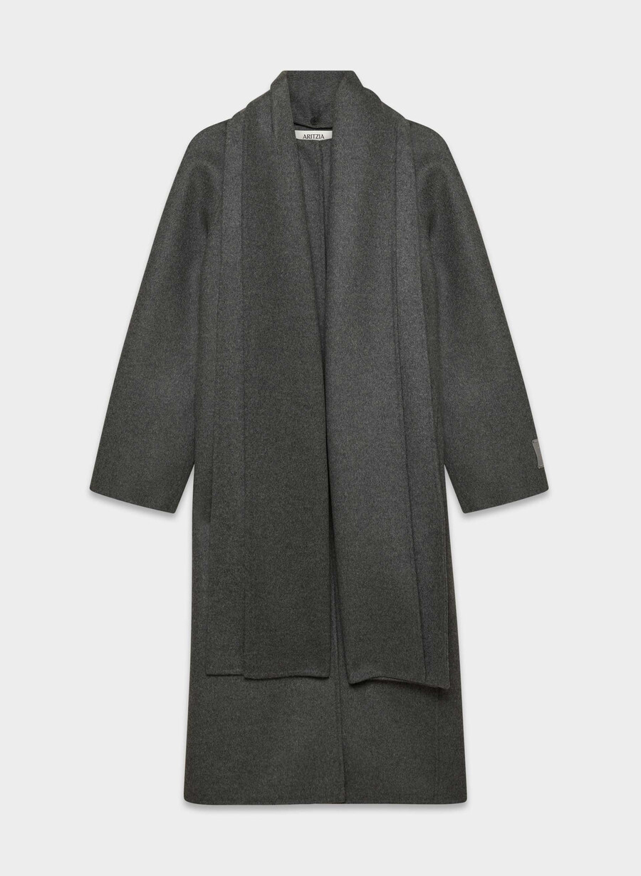 cappotto double-face the embrace - luxe rewool heather charcoal