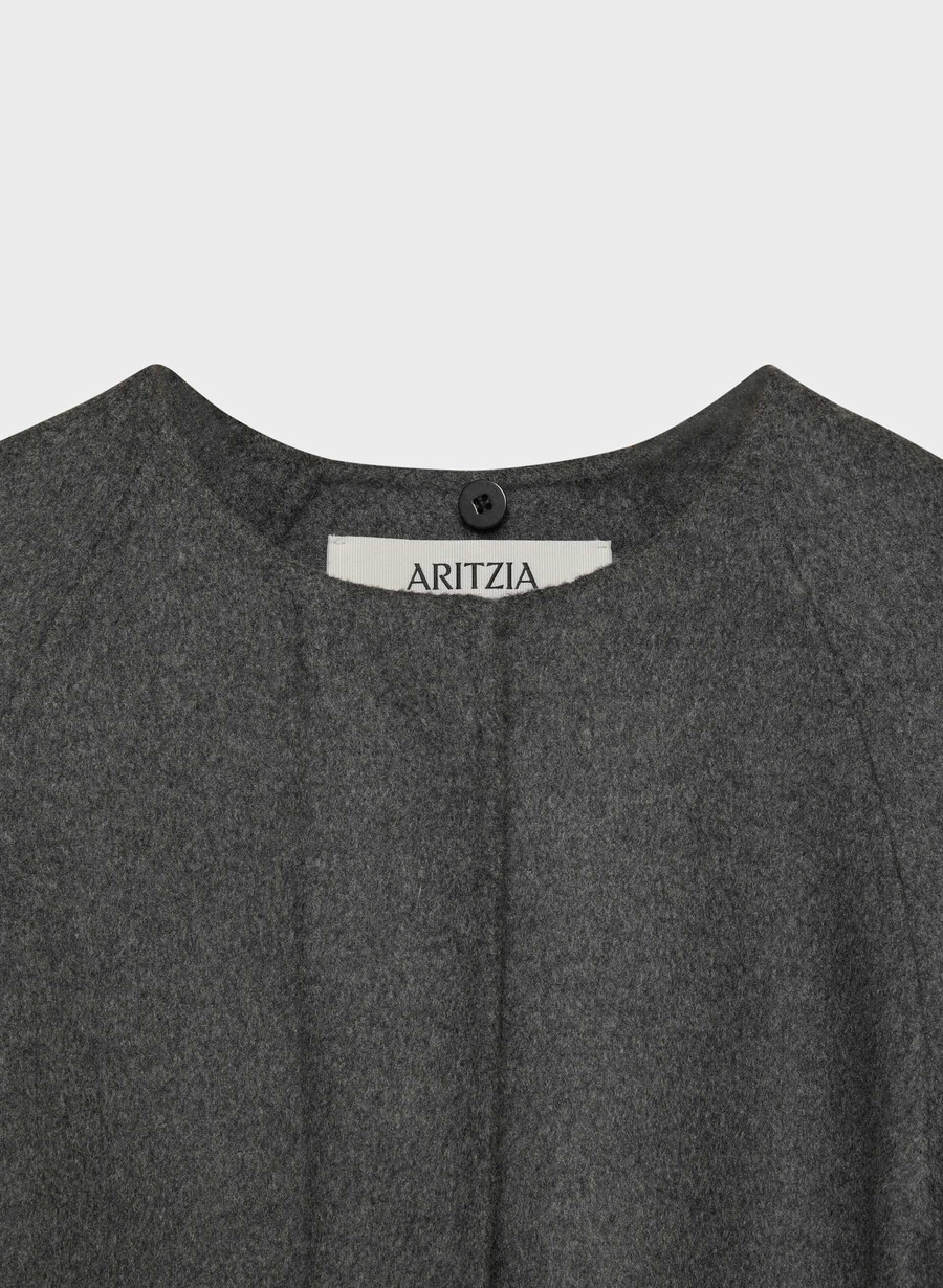 cappotto double-face the embrace - luxe rewool heather charcoal