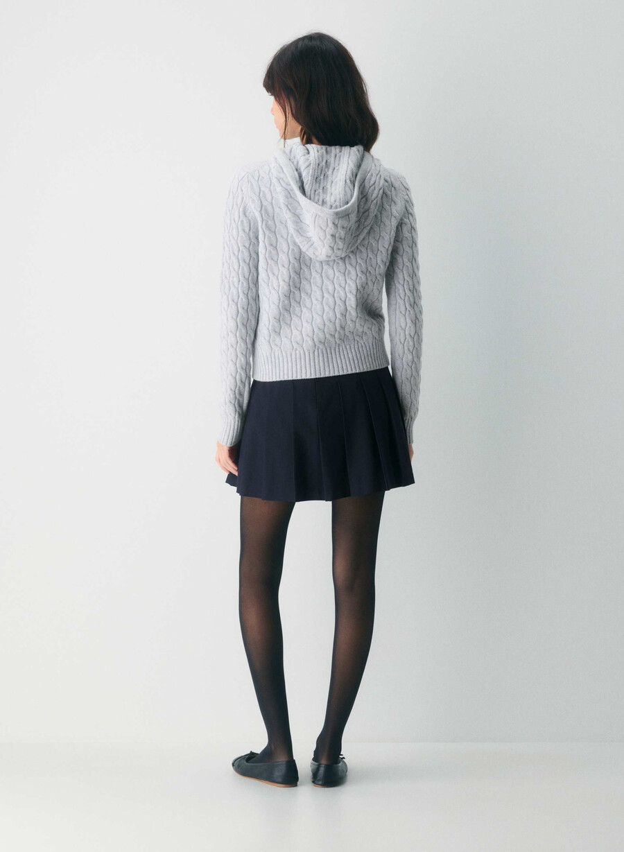 felpa con cappuccio cottage heather chrome