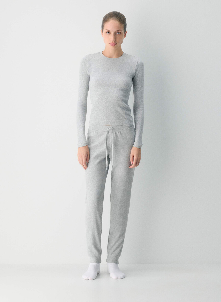 pantaloni da jogging homestretch rib heather chrome