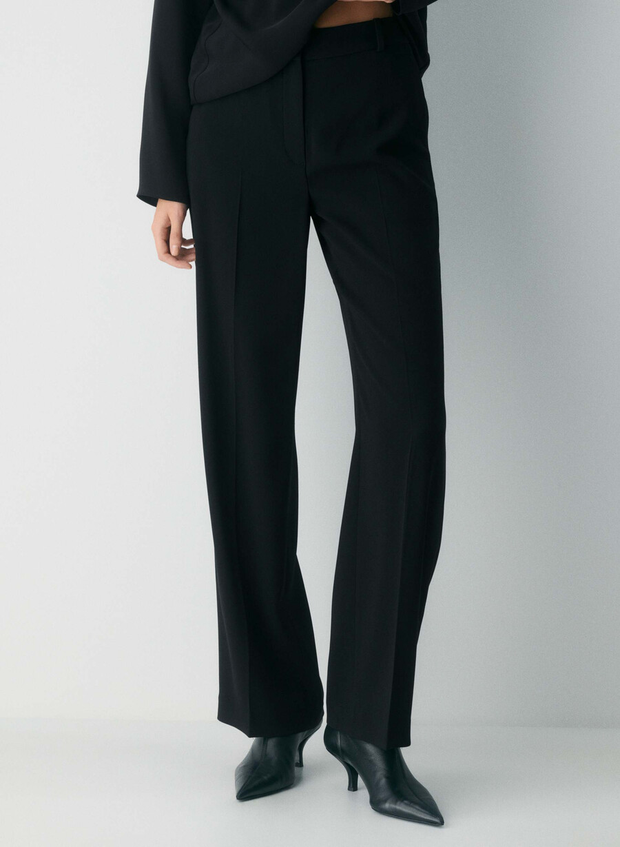 pantaloni new agency - mirror crepe espace
