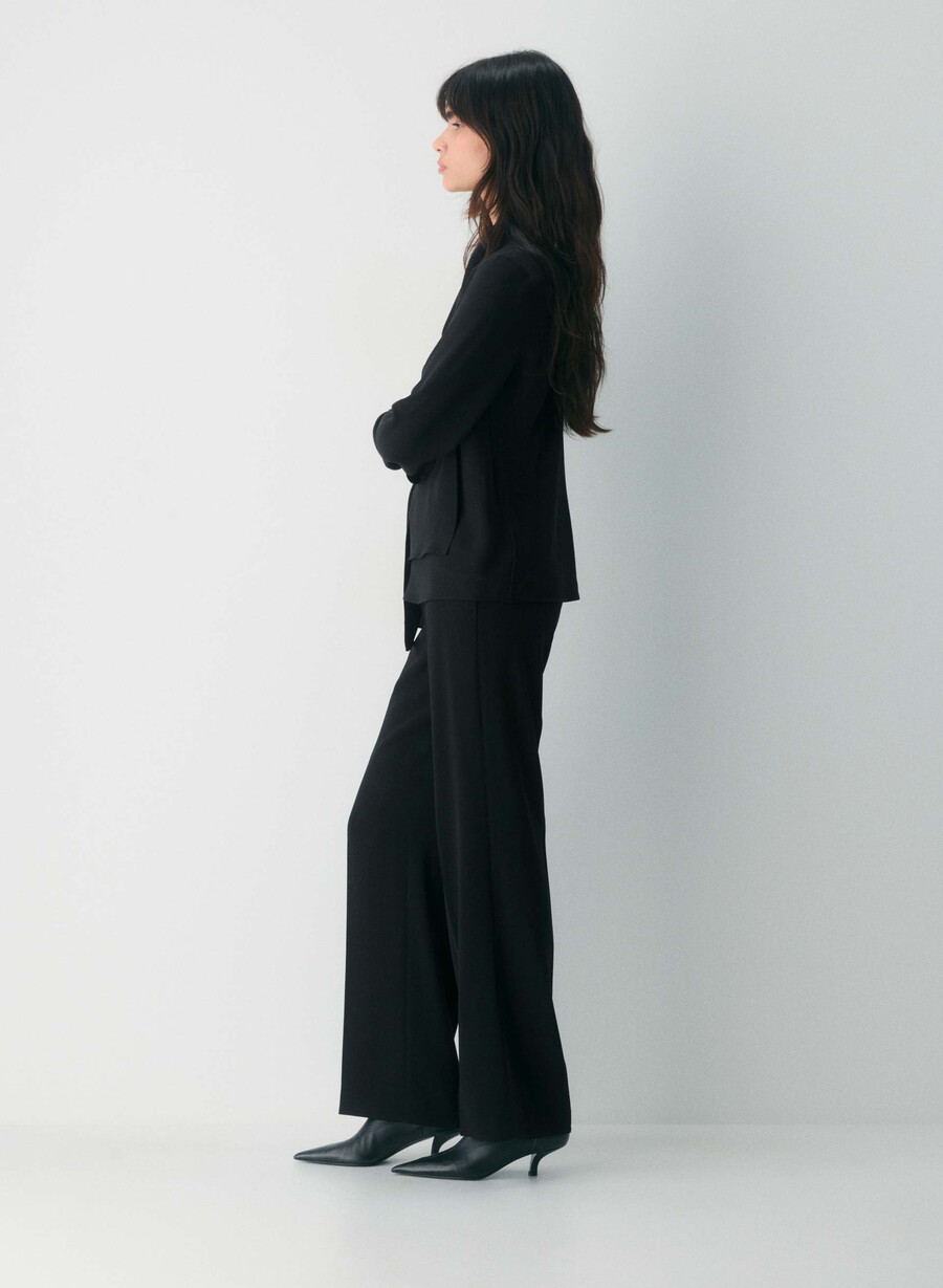 pantaloni new agency - mirror crepe espace