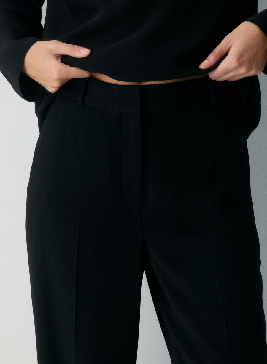 pantaloni new agency - mirror crepe espace