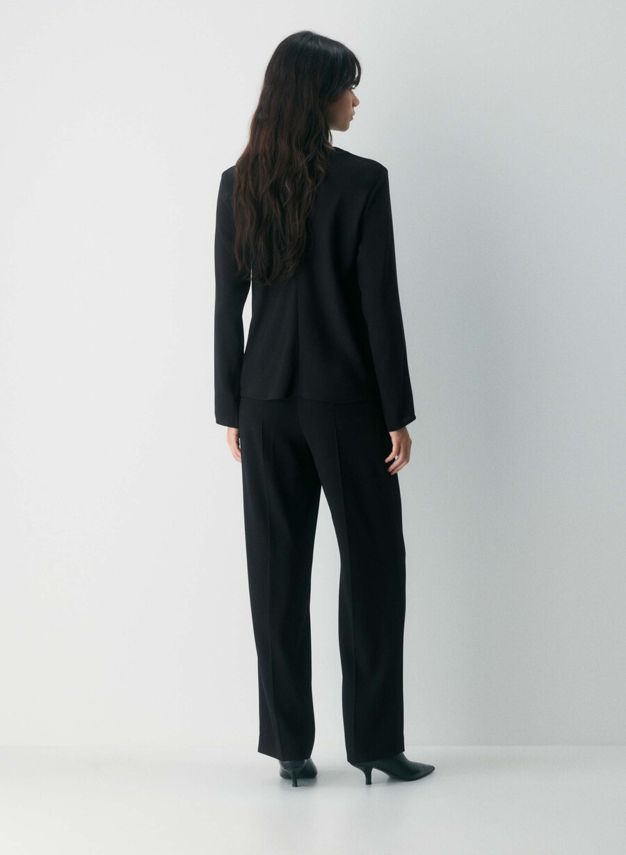 pantaloni new agency - mirror crepe espace