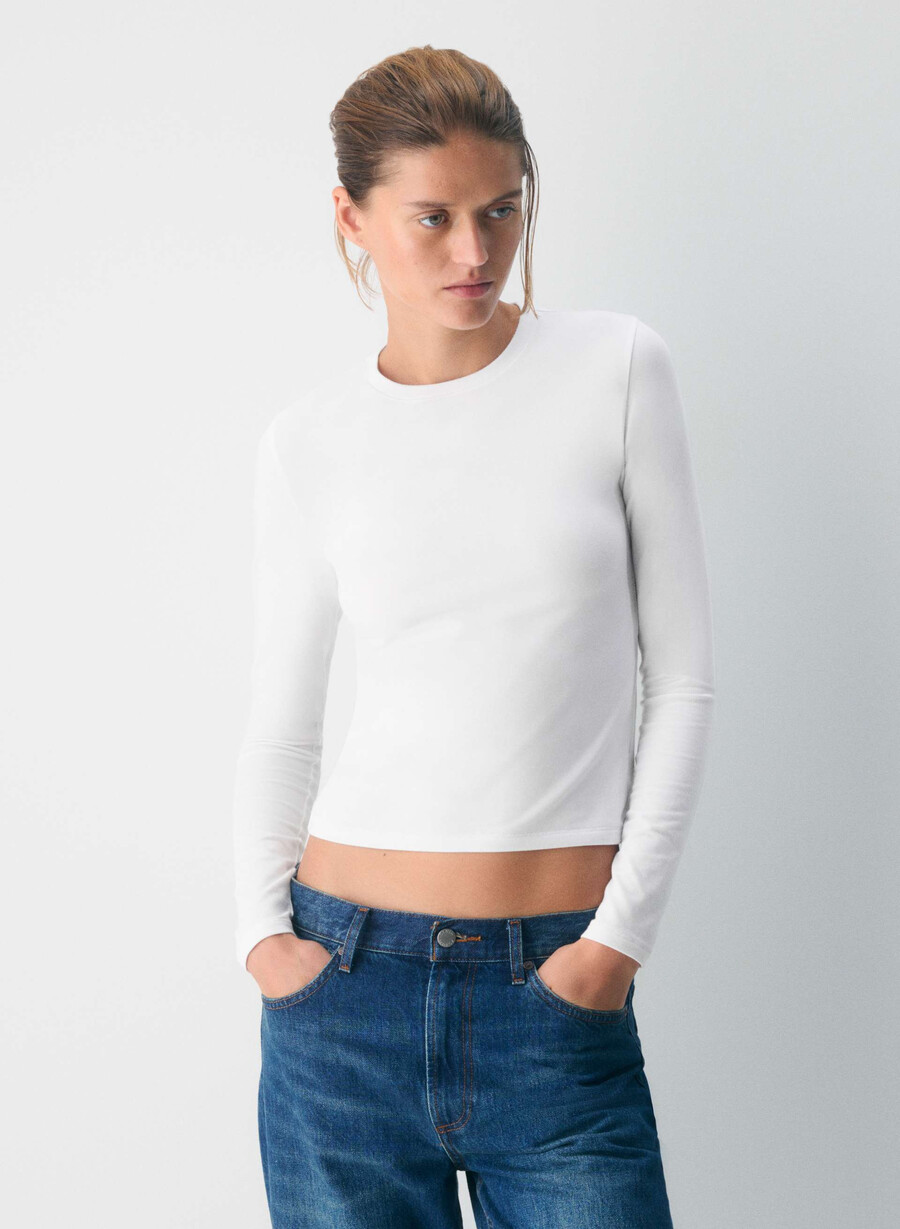 homestretch smooth solo longsleeve bianco brillante