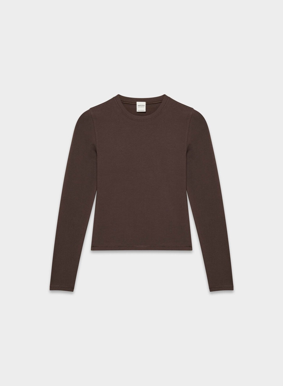 homestretch smooth solo longsleeve marrone mocha ricco