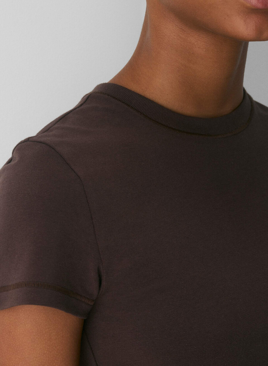 t-shirt homestretch smooth tune marrone mocha ricco