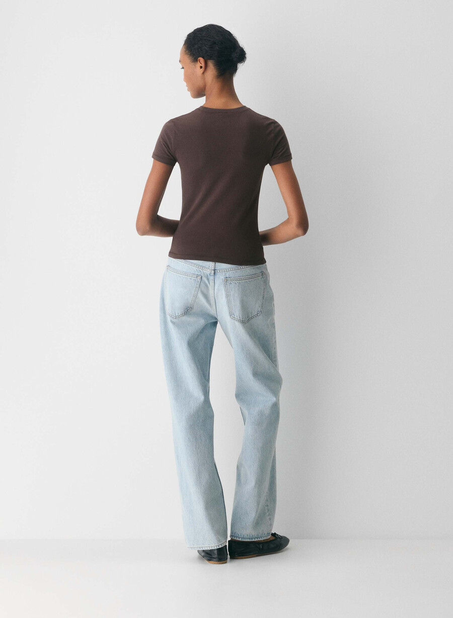 t-shirt homestretch smooth tune marrone mocha ricco