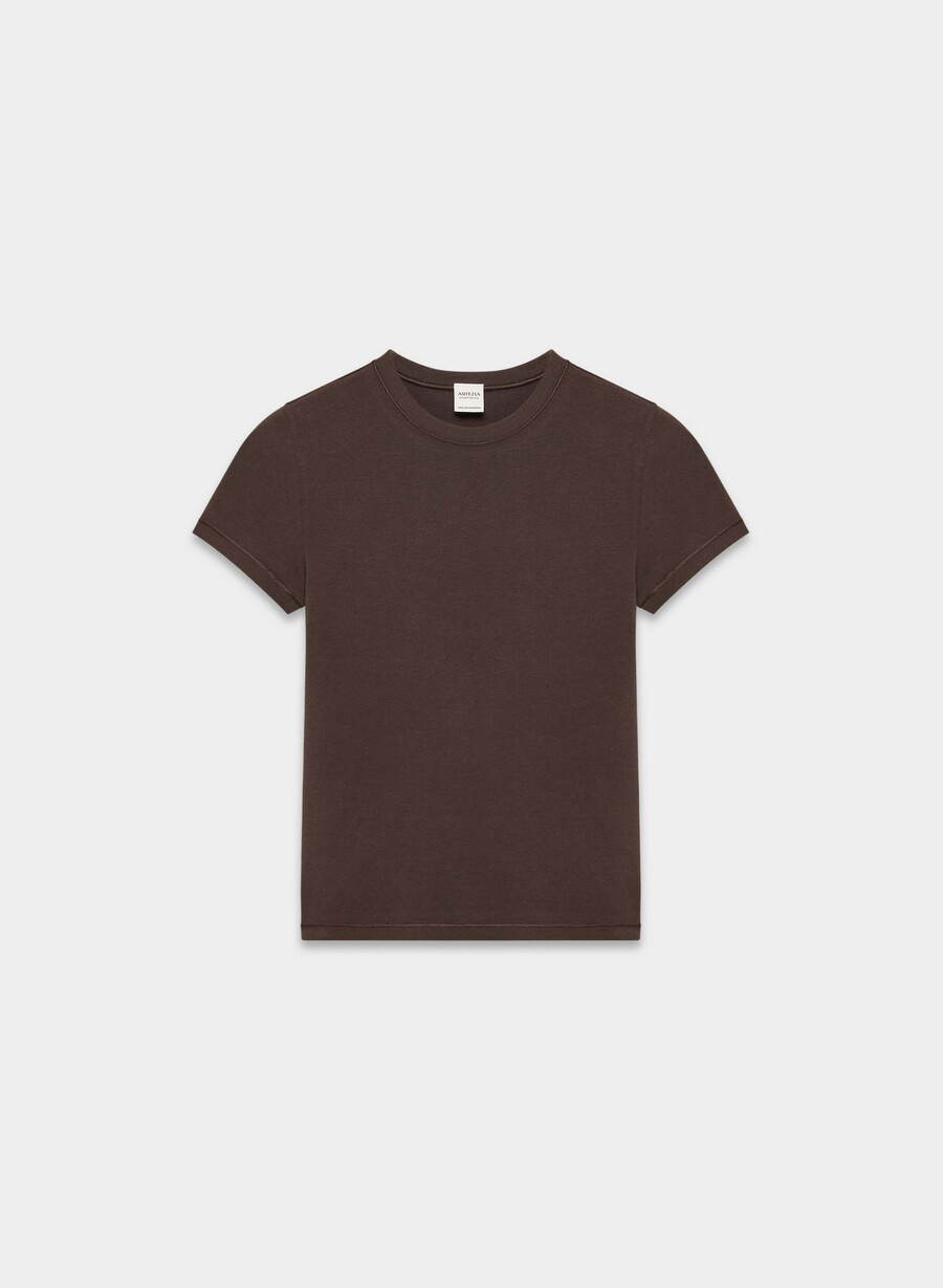 t-shirt homestretch smooth tune marrone mocha ricco