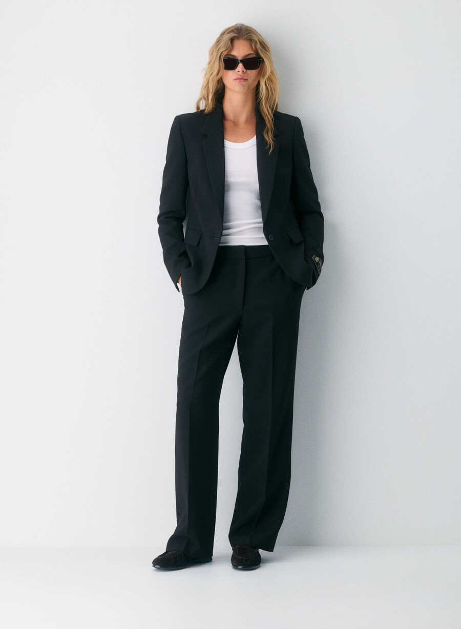 pantaloni new agency curve-fit - ressential black