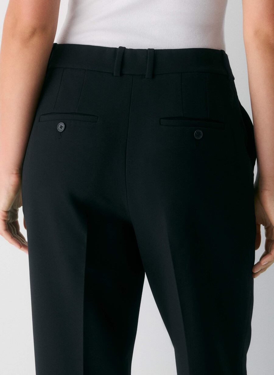 pantaloni new agency curve-fit - ressential black