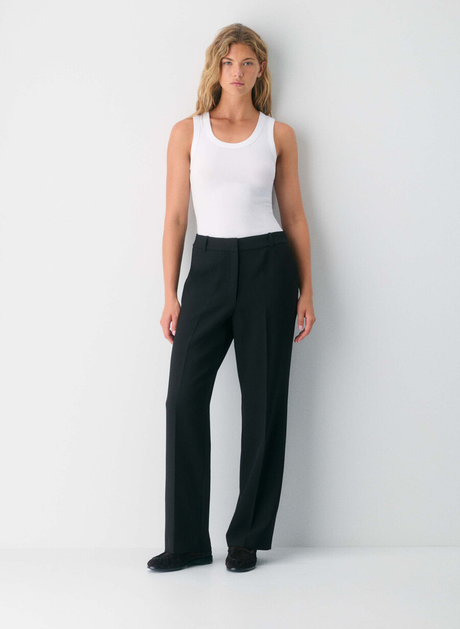 pantaloni new agency curve-fit - ressential black