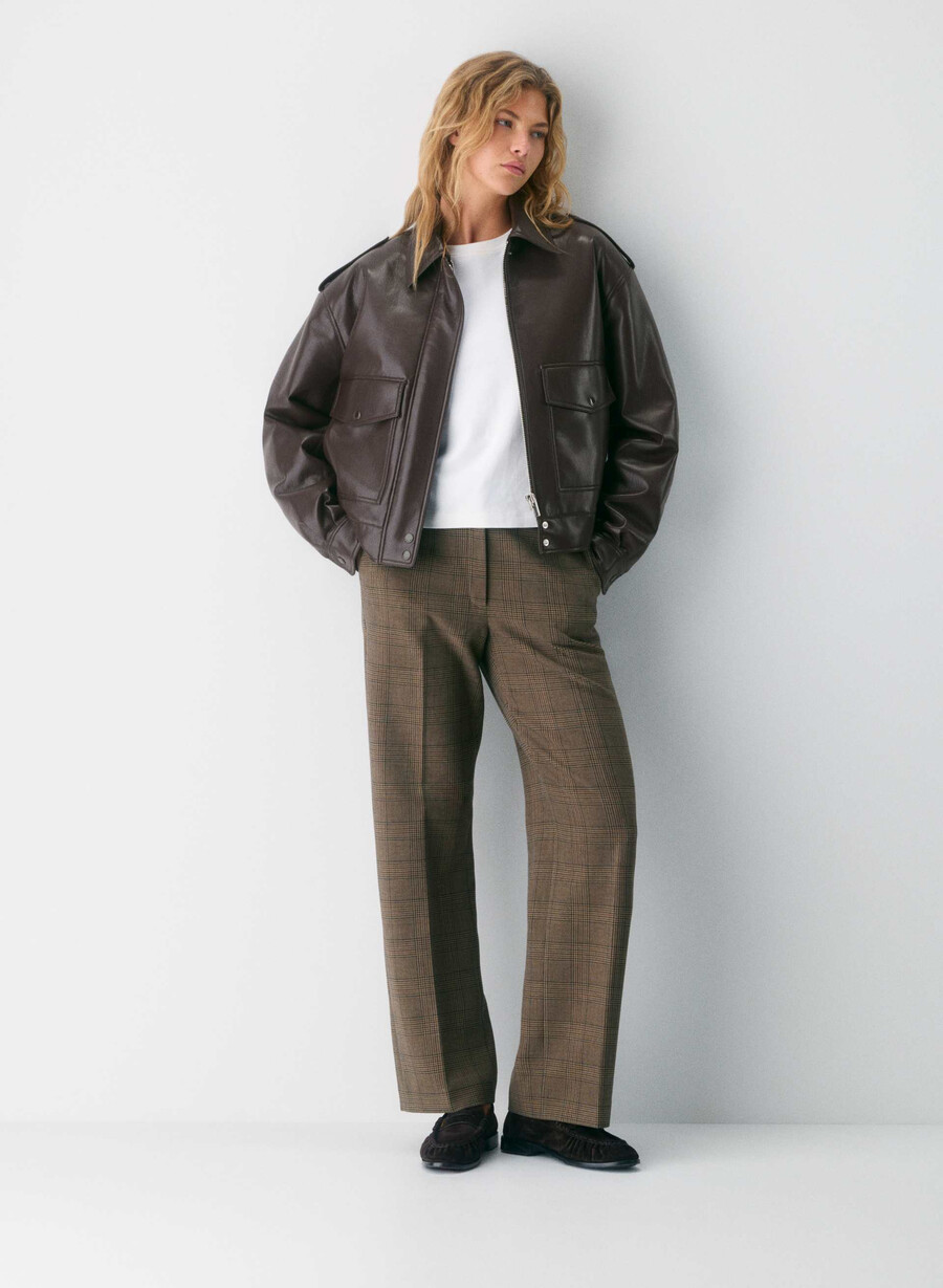 pantaloni new agency curve-fit - ressential tyson chk marronetaup