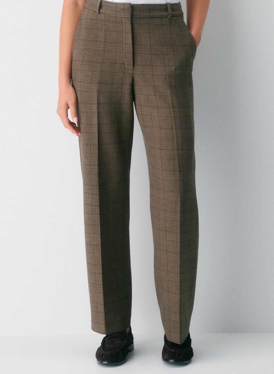 pantaloni new agency curve-fit - ressential tyson chk marronetaup