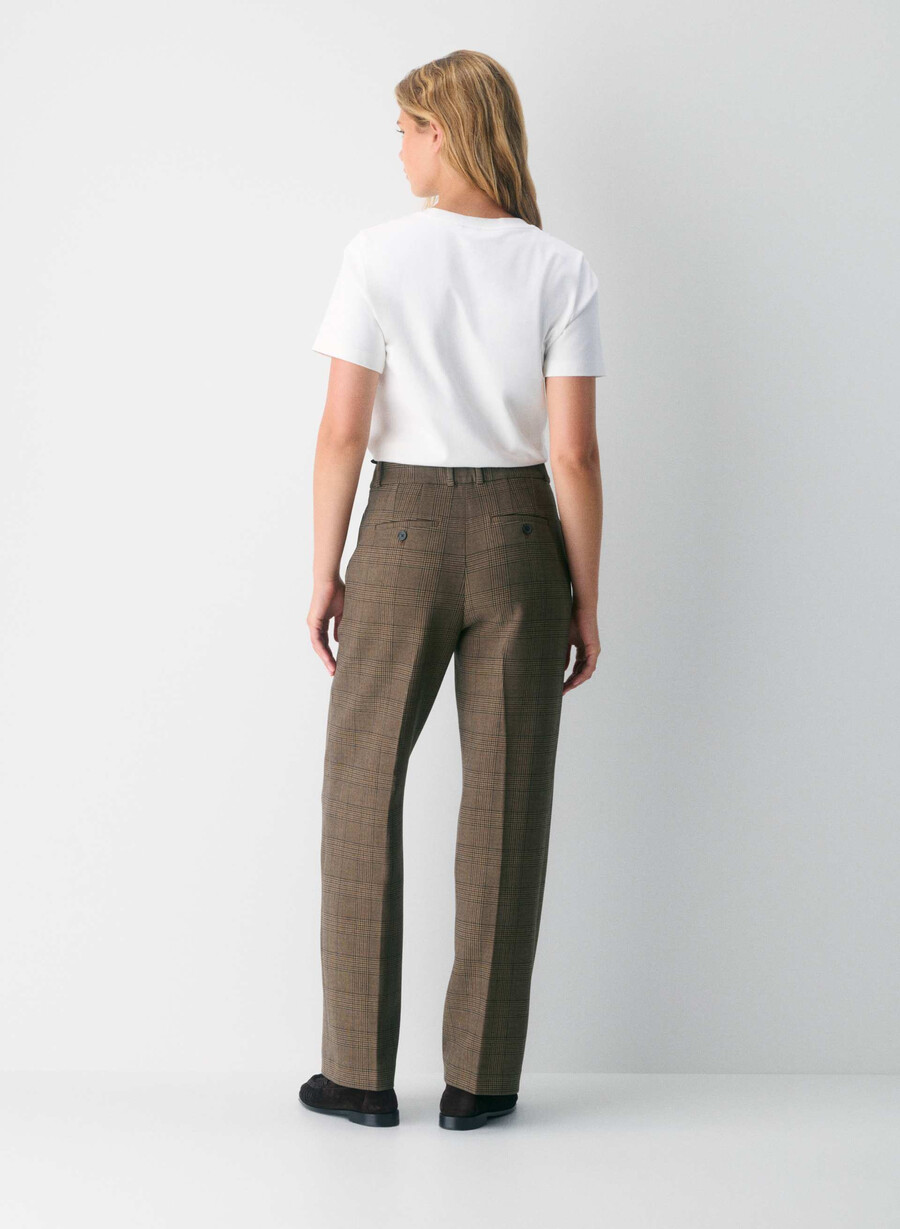pantaloni new agency curve-fit - ressential tyson chk marronetaup