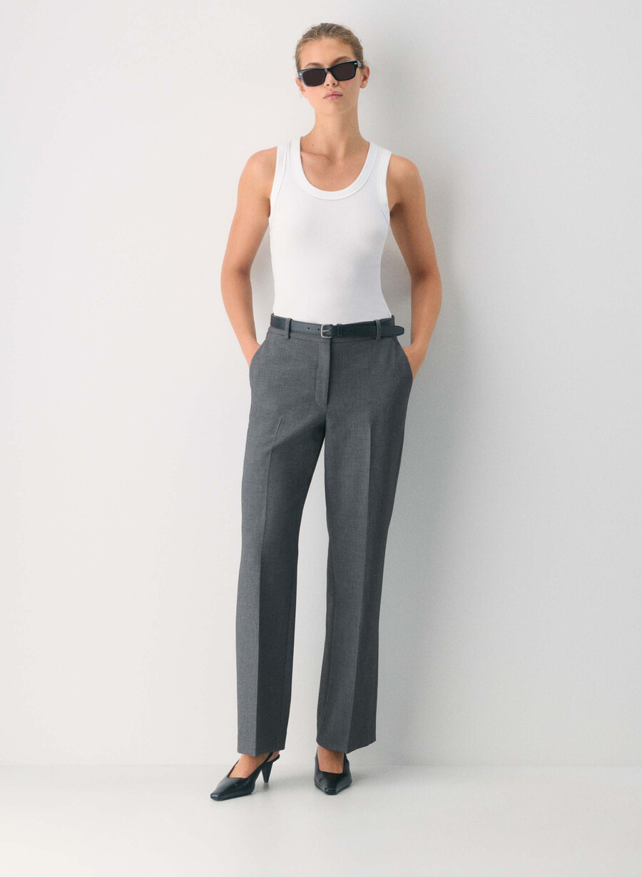 pantaloni new agency curve-fit - ressential heather charcoal