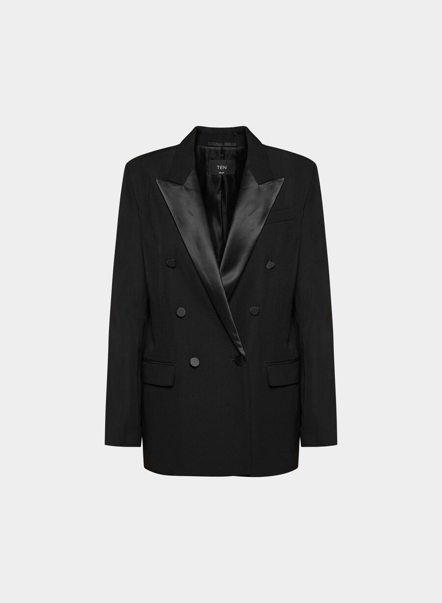 blazer in lana manor nero