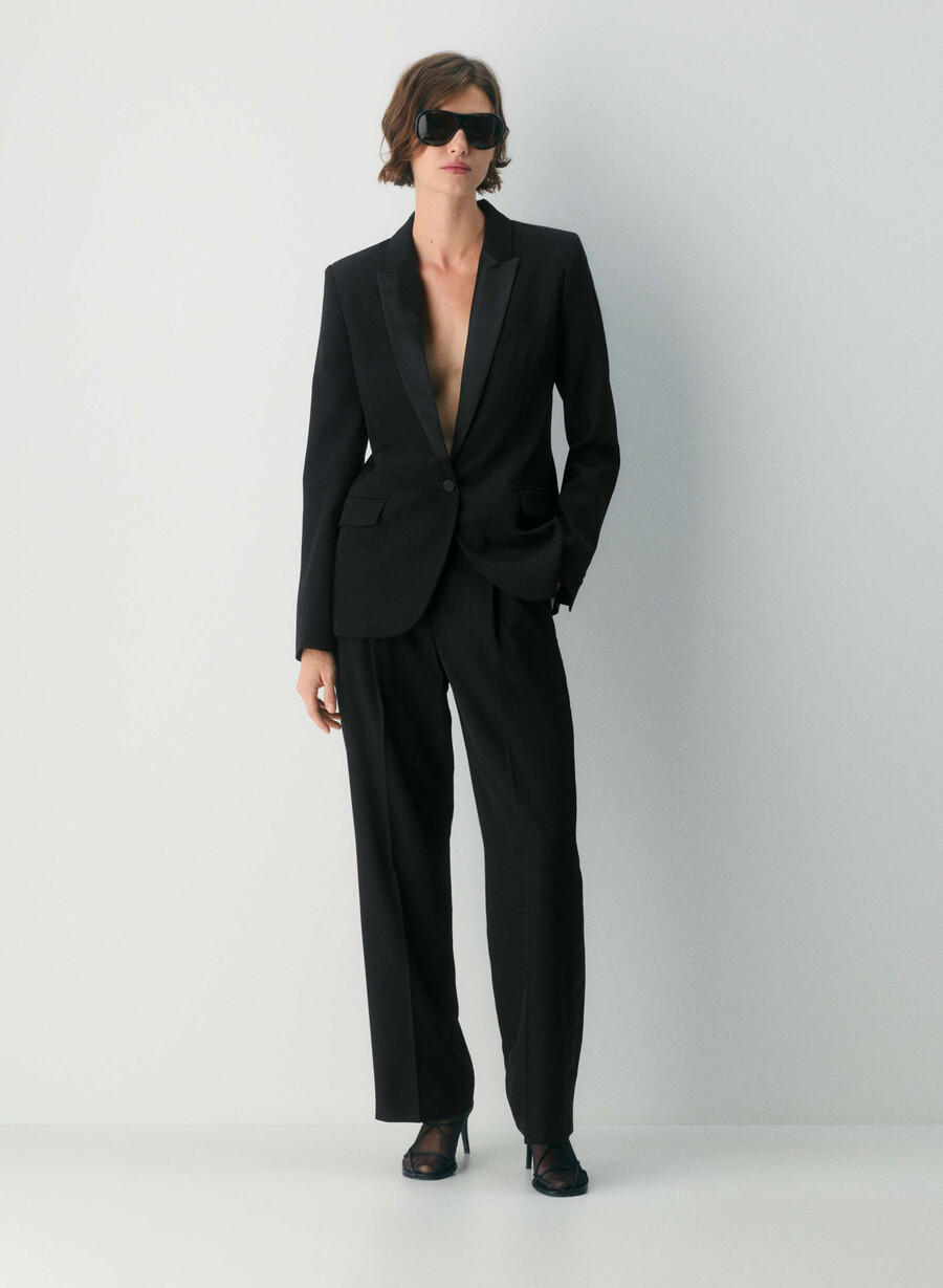 blazer in lana charisse nero