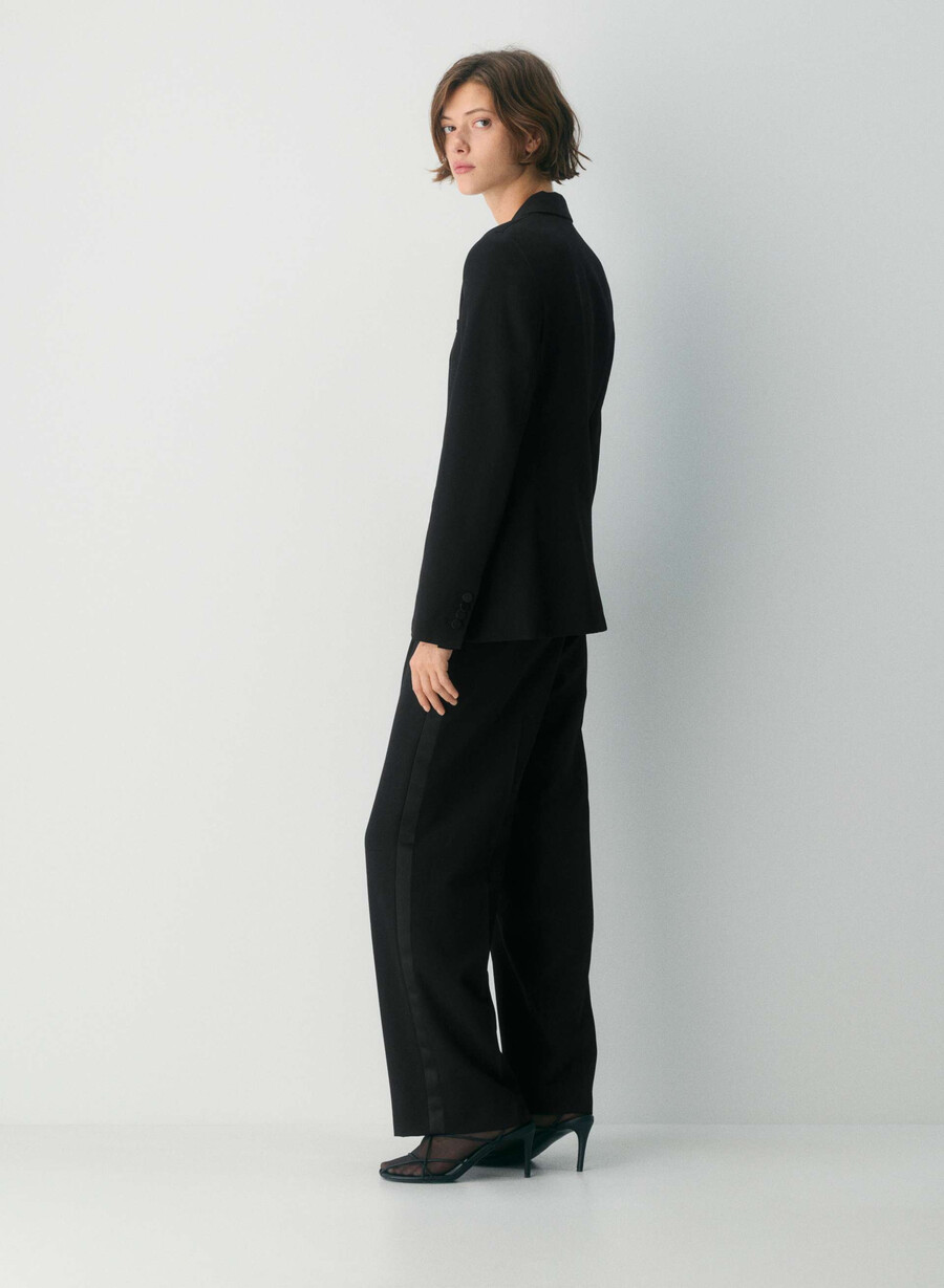 blazer in lana charisse nero