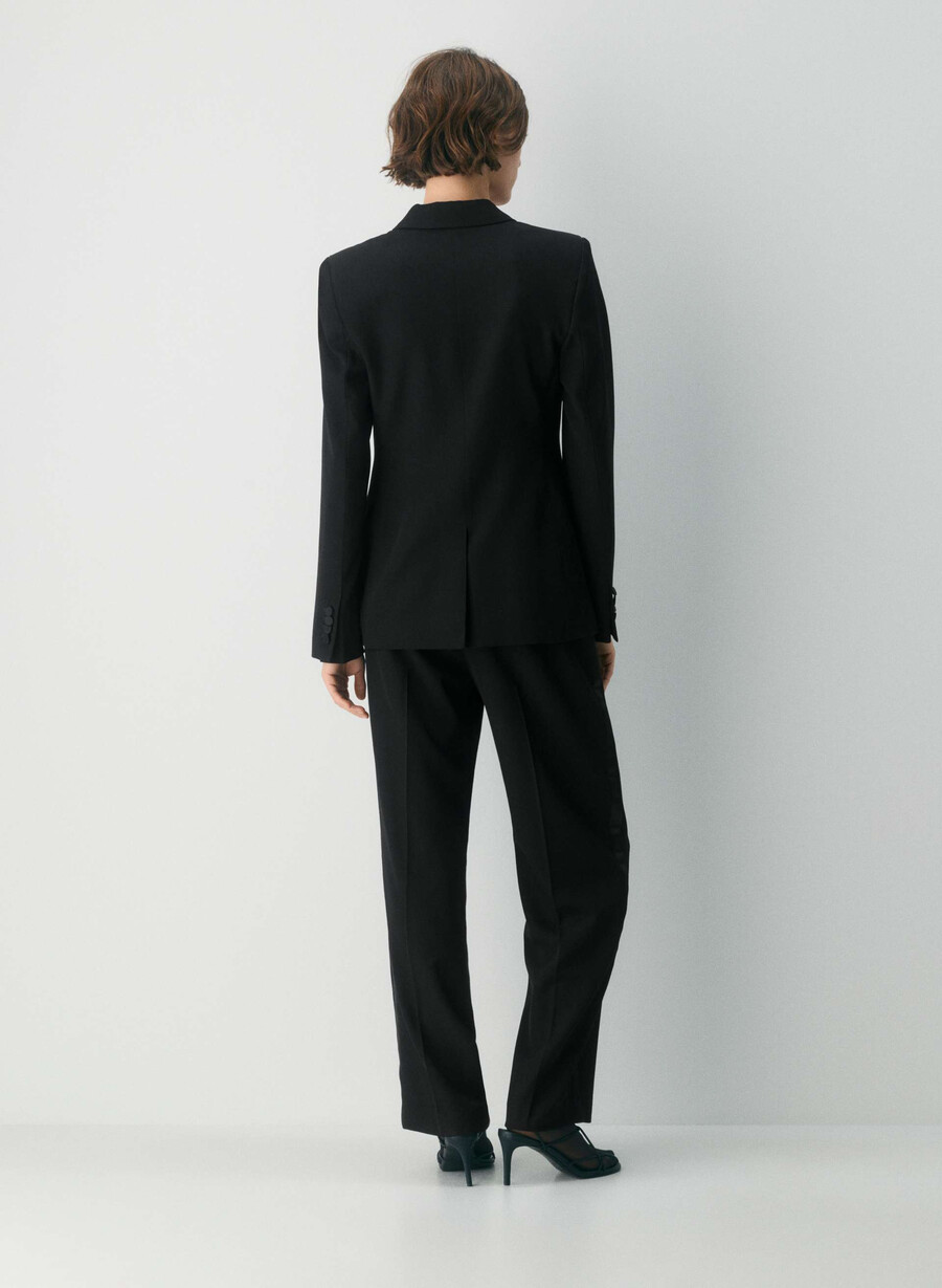 blazer in lana charisse nero