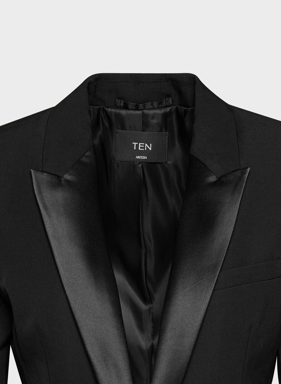 blazer in lana charisse nero