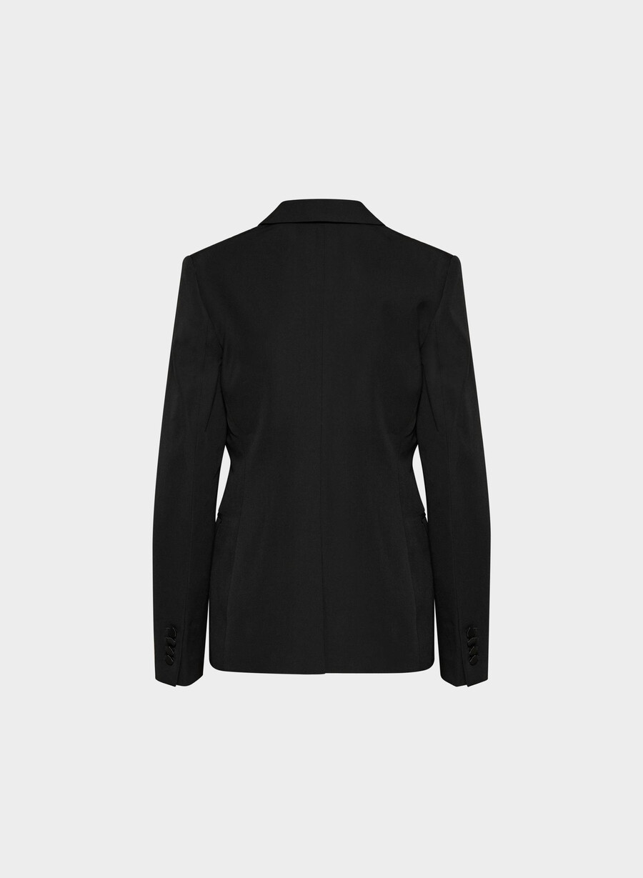 blazer in lana charisse nero