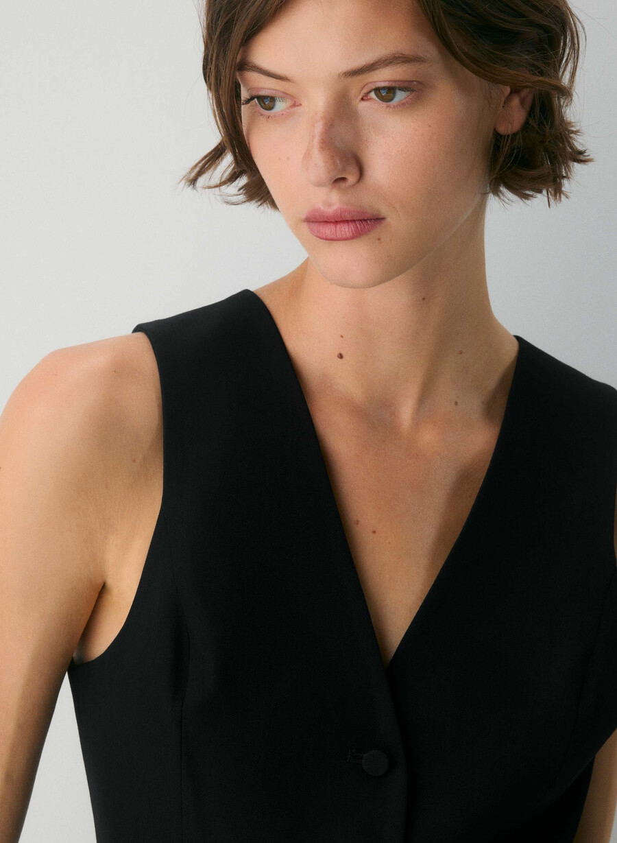 gilet in lana jordan nero