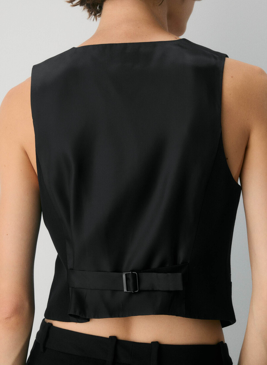 gilet in lana jordan nero
