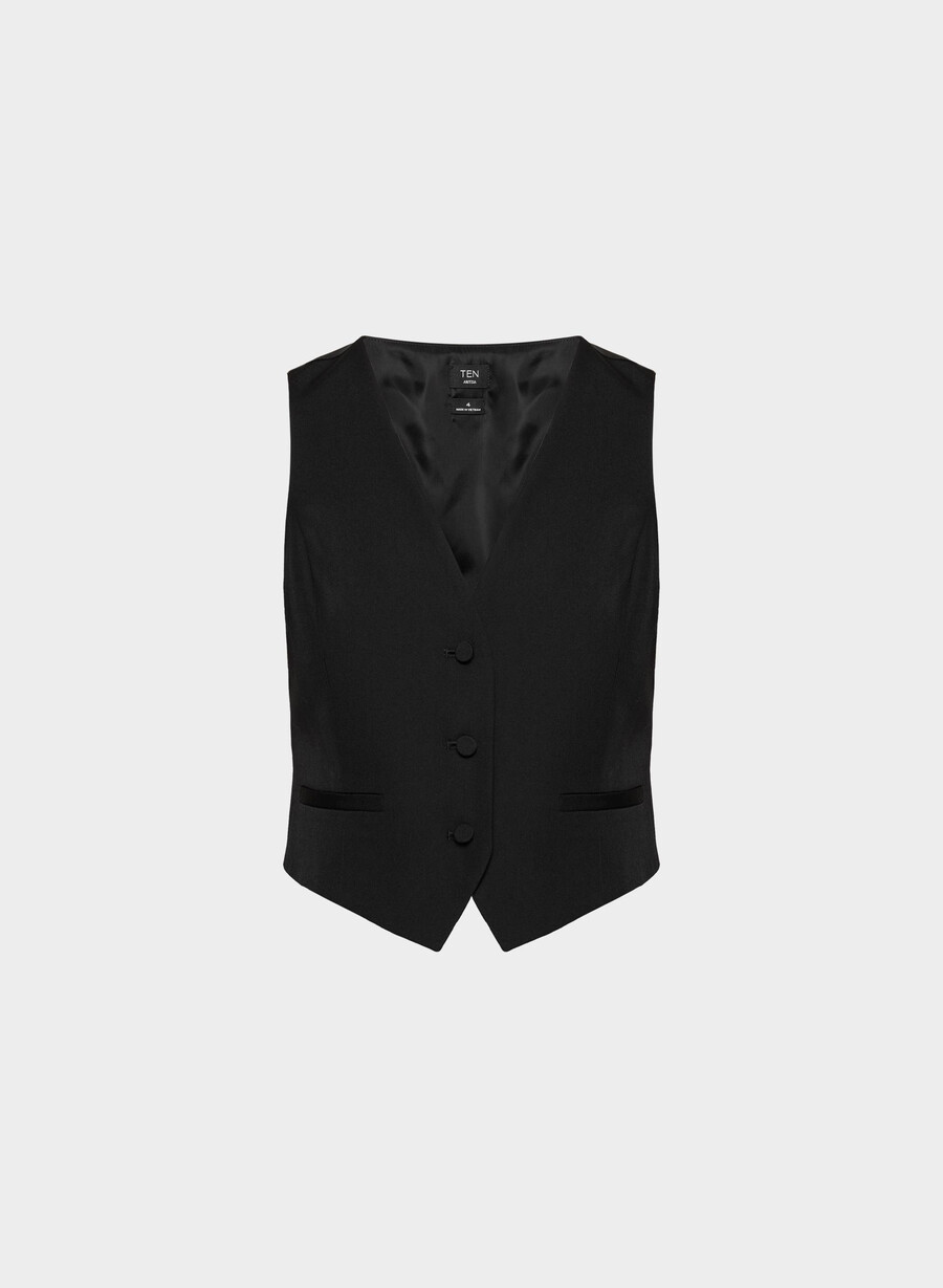 gilet in lana jordan nero