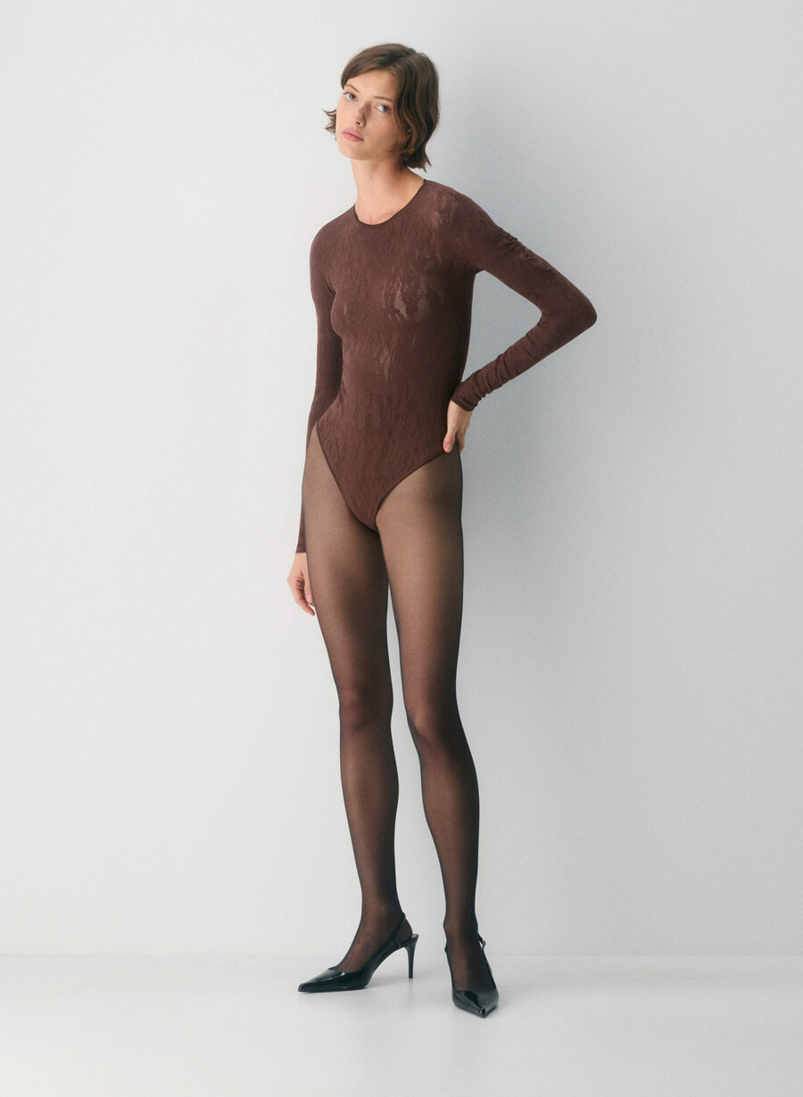 body flora seamless mambo marrone polvere cacao