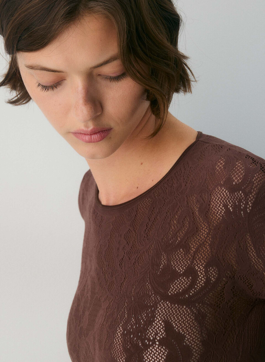 body flora seamless mambo marrone polvere cacao