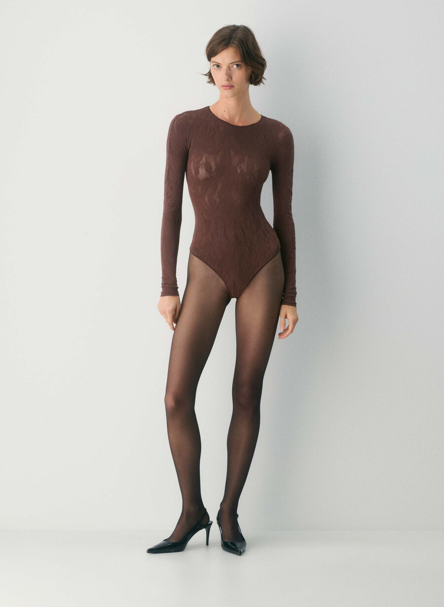 body flora seamless mambo marrone polvere cacao