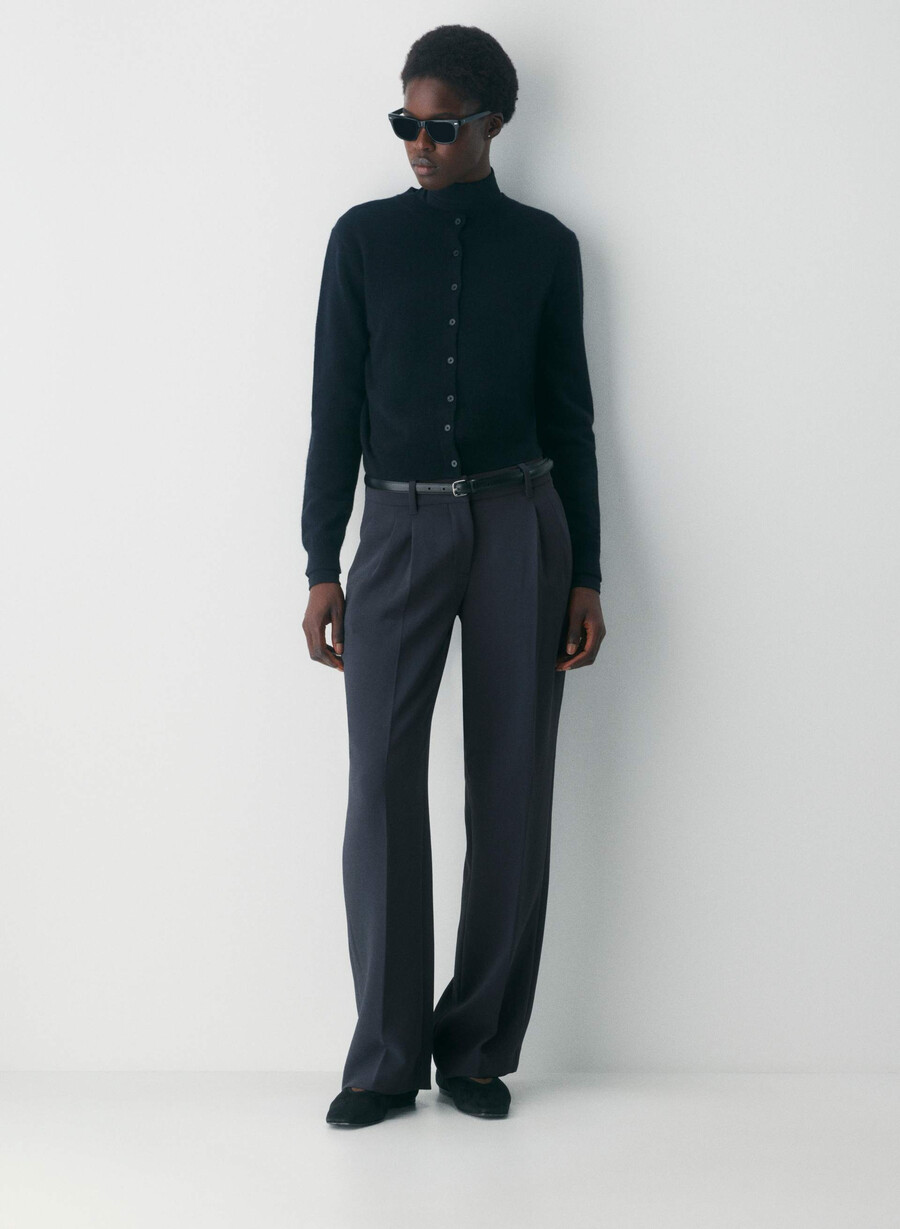 the effortless pant curve-fit lo-rise - crepette dark navy