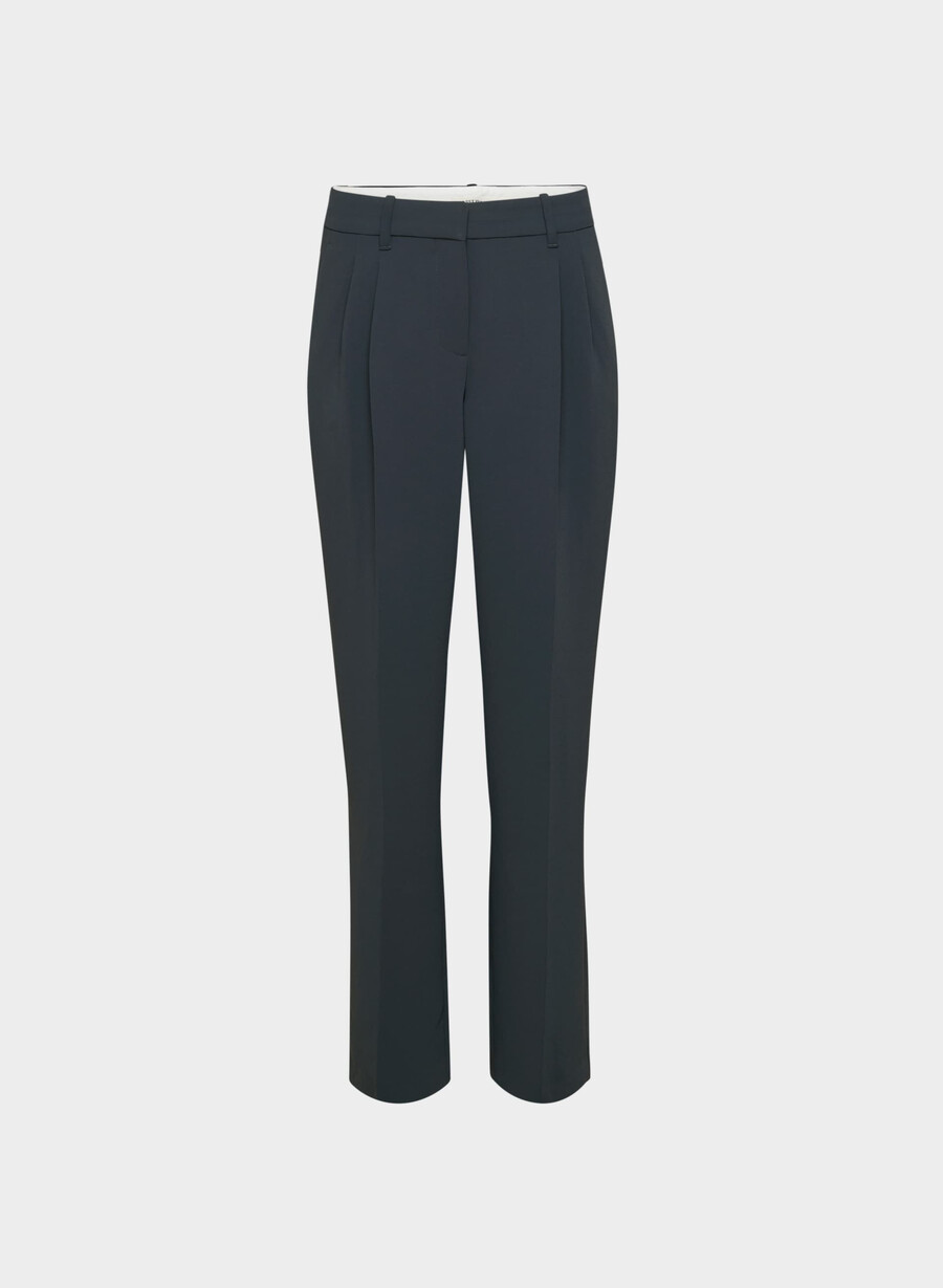 the effortless pant curve-fit lo-rise - crepette dark navy