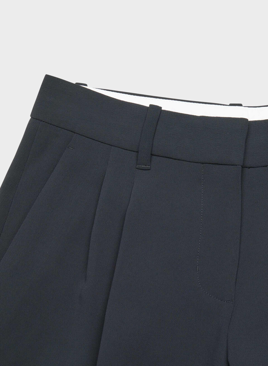 the effortless pant curve-fit lo-rise - crepette dark navy