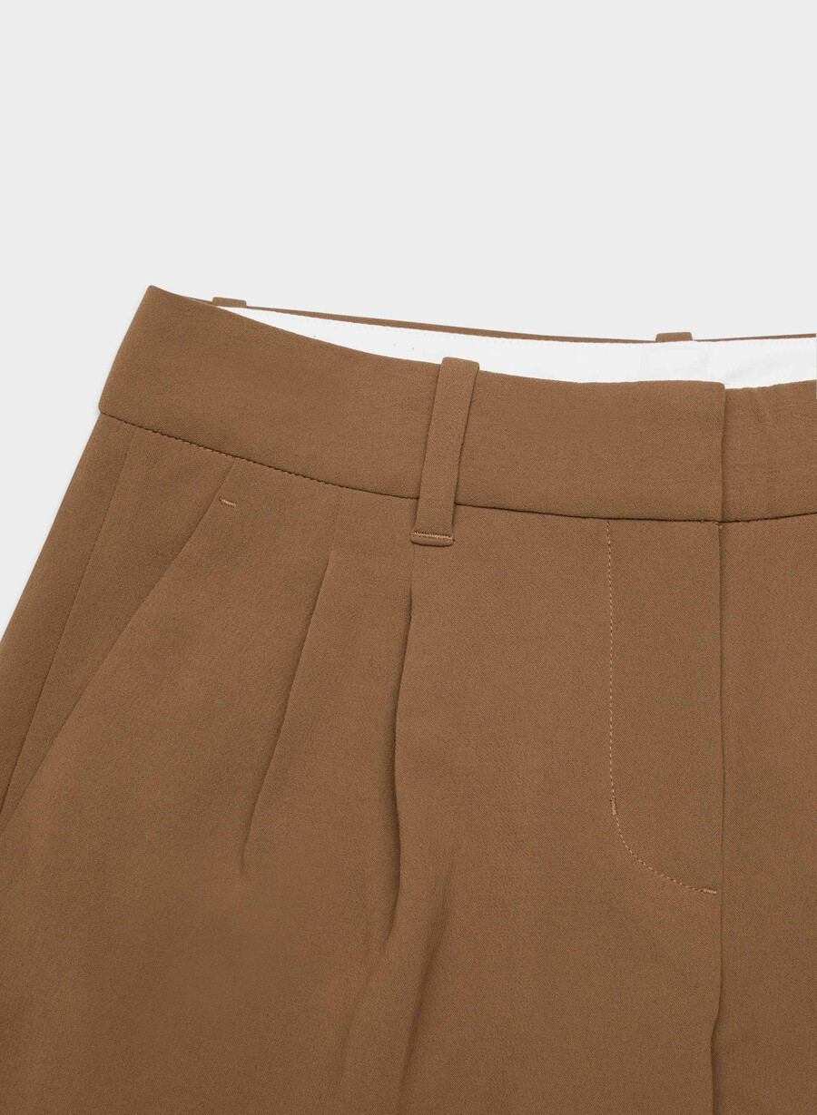 the effortless pant curve-fit lo-rise - crepette marrone cioccolato