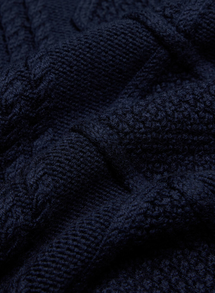 maglione girocollo in lana merino heritage knit admiral