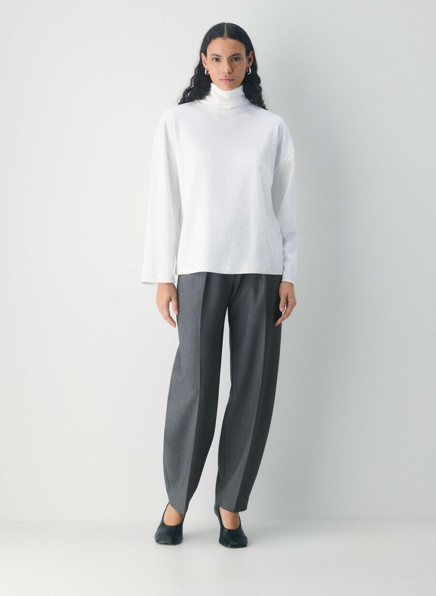 dolcevita rydel in cotone interlock bianco