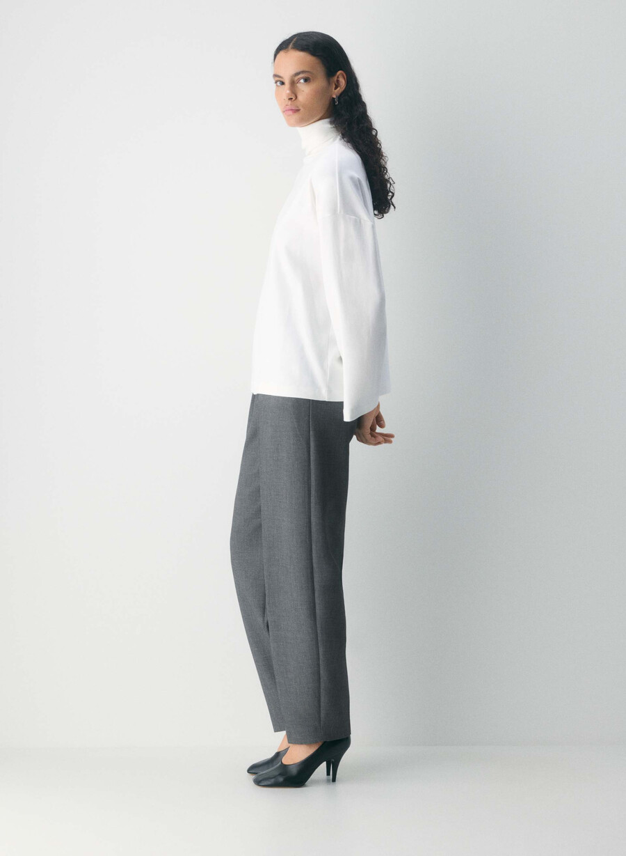 dolcevita rydel in cotone interlock bianco