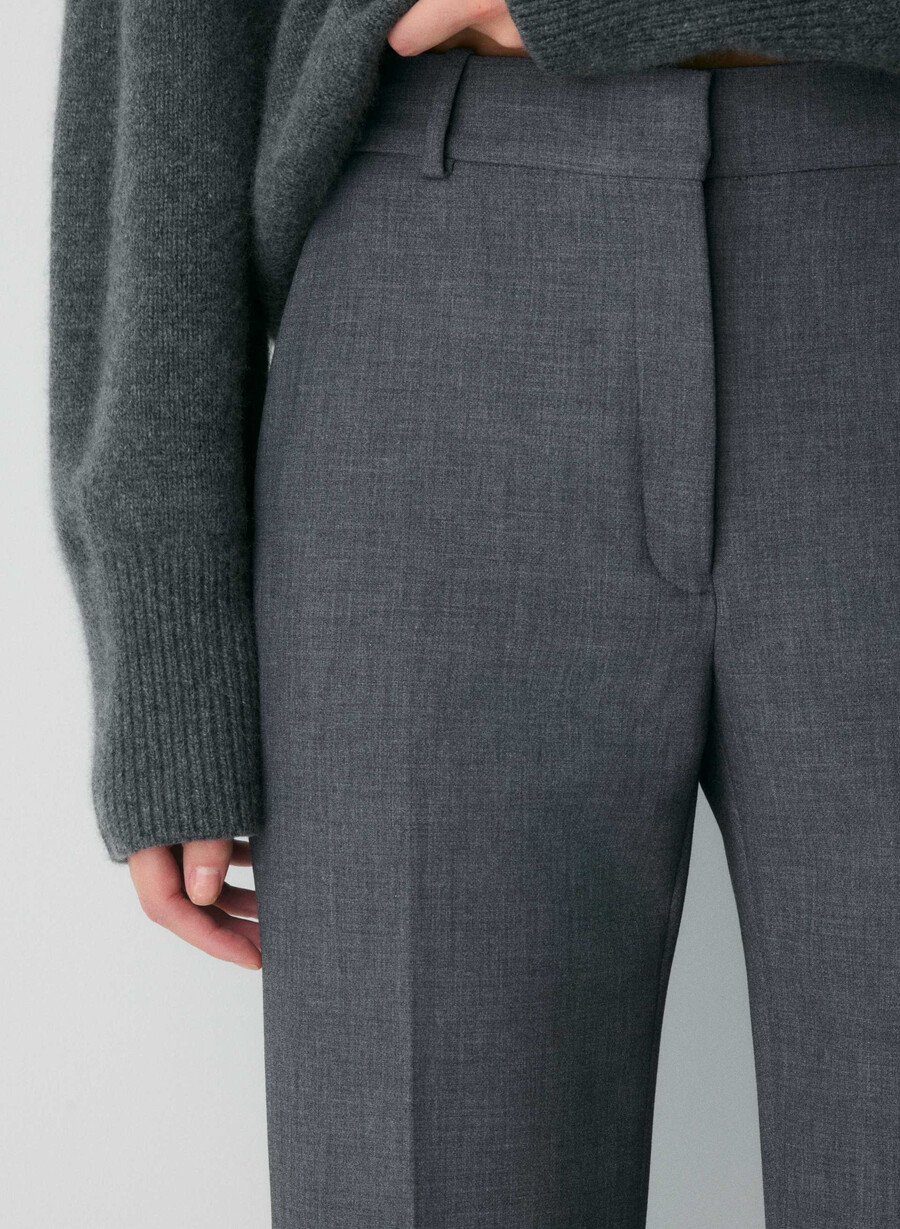 pantaloni coupe - ressential heather charcoal