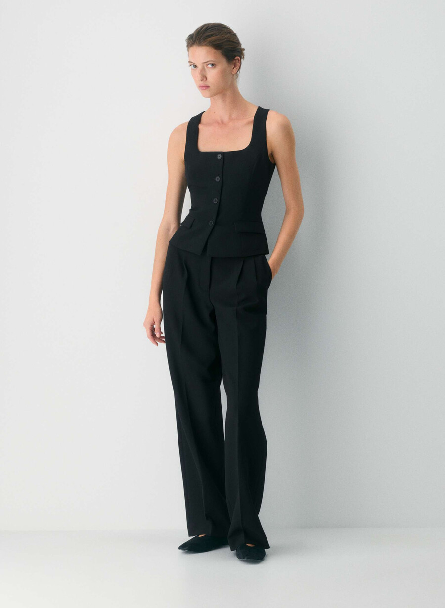 belasco vest - ressential black