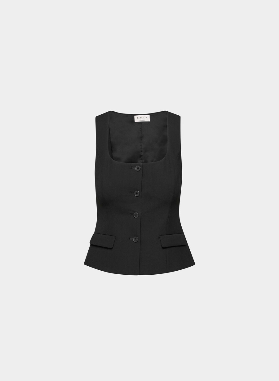 belasco vest - ressential black