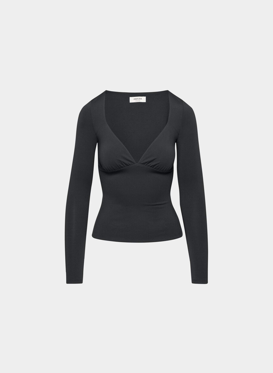maglia a maniche lunghe original contour cherish nera
