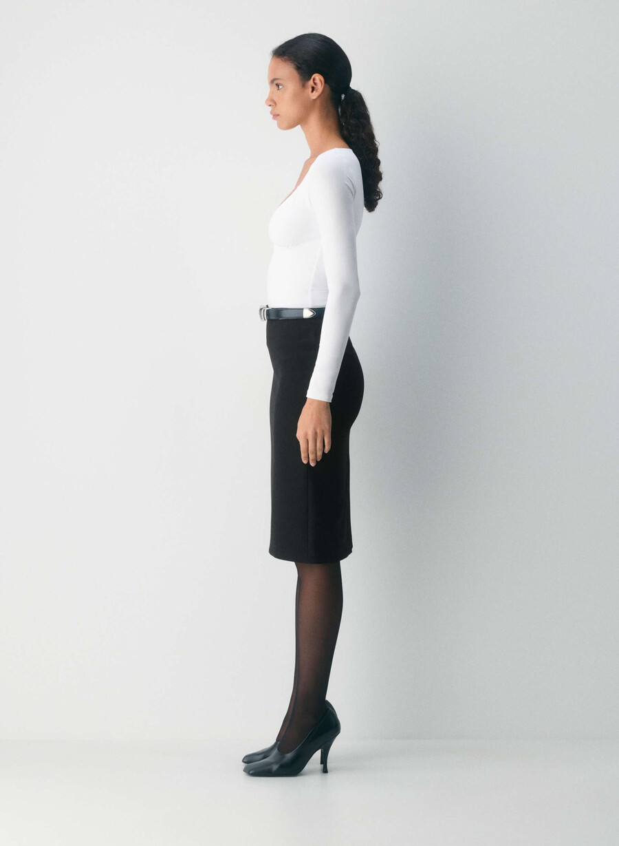 maglia a maniche lunghe contour cherish originale bianco brillante