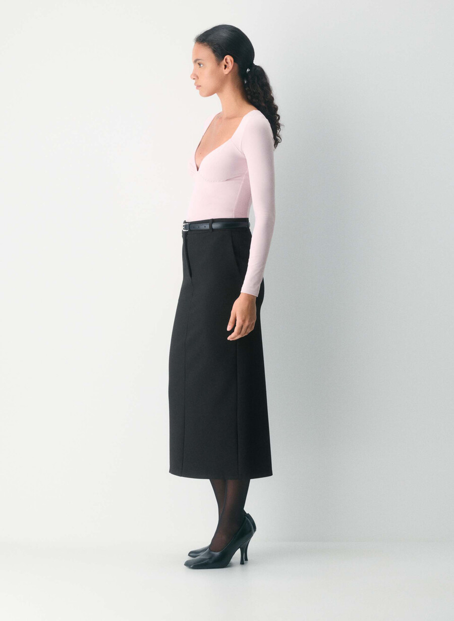 maglia a maniche lunghe contour cherish originale rosa cipria